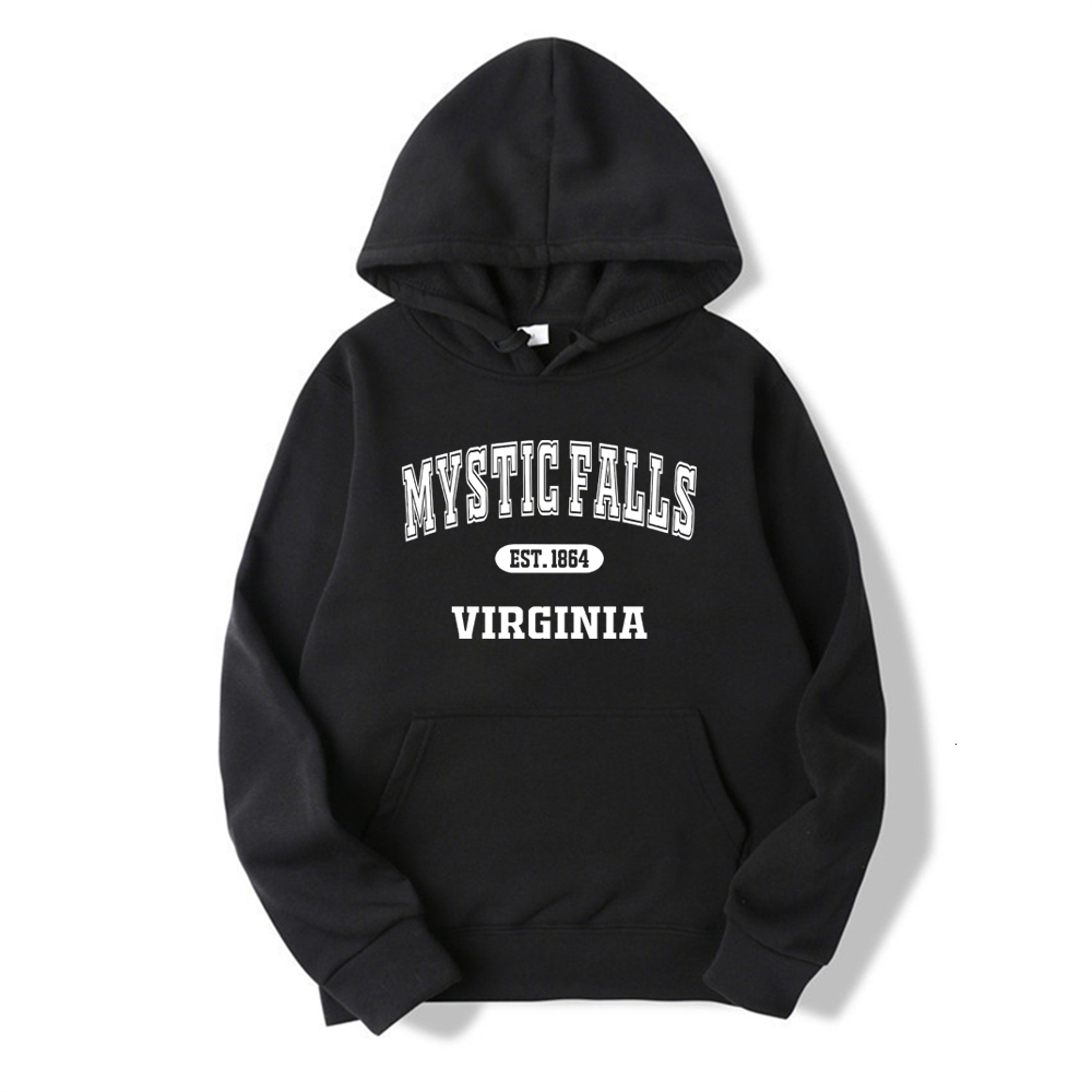 Women's Hoodies Sweatshirts Mystic Falls Hoodie TVD Diaries Hooded Sweatshirt Women Men Long Sleeve Pullovers Unisex Streetwear Casual Tops 23031