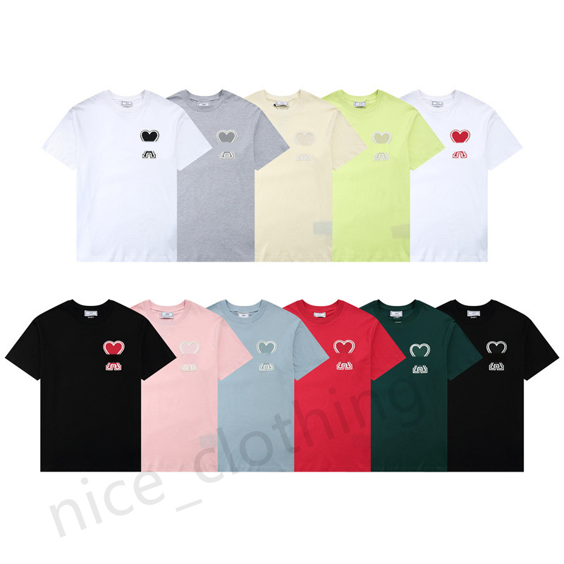 Mens Designer Amis T Shirt Womens Korea Fashion Tees Luxury Brand Short Sleeves Summer Lovers Top Crew Neck Clothes Clothing S-XL
