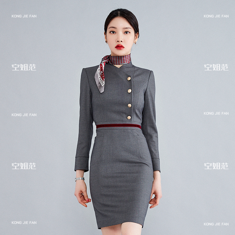 Air Stewardess Uniform Professional Dress Sales Department Front Desk Occupation Clothing Enterprise Customer Service Overalls