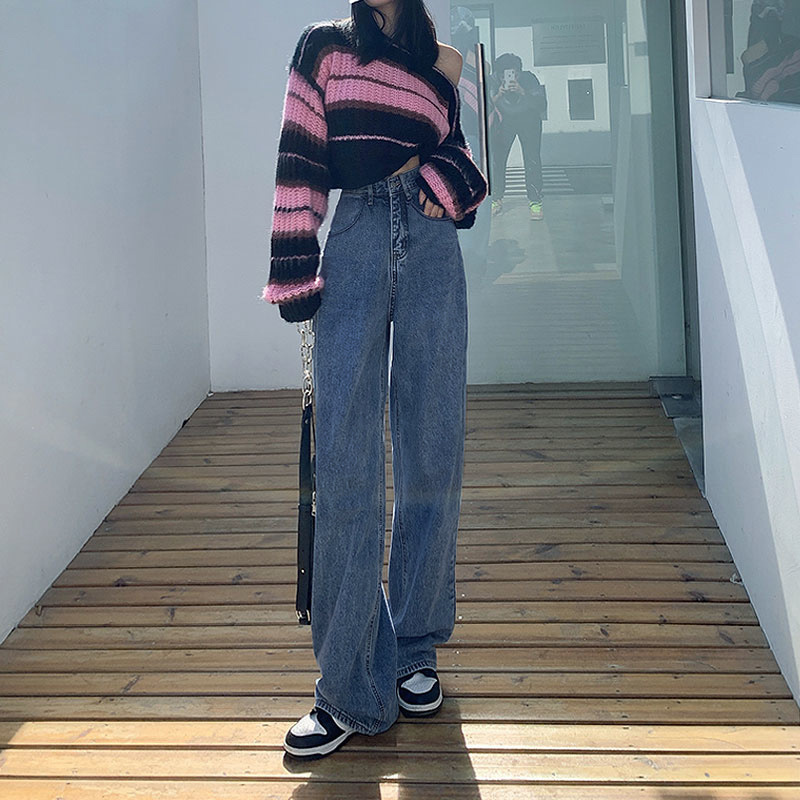 Women's Jeans Vintage Clothes Streetwear Denim Straight Leg Jeans Korean Fashion Women Woman High Waist Women's Pants Baggy Y2k Clothing 230