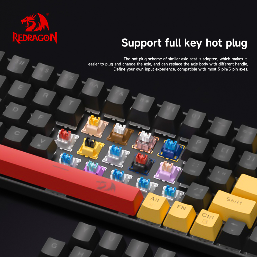 n k688 Gaming Mechanical Keyboard Blue Backlit 78 Keys Swith Anti-Dust Proof Switches Hot Swappable Ergonomic for PC Game