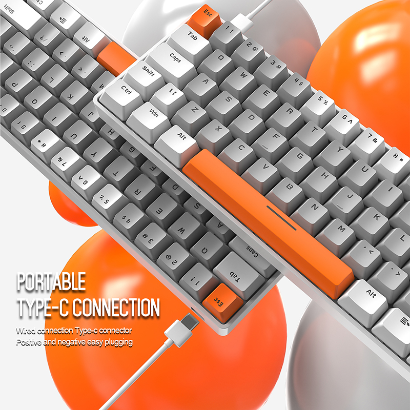T60 Russian/En Mini Gaming Mechanical Keyboard 62 Keys RGB Type-C Wired Gaming Keyboard NKRO 60% Ergonomics Keyboards For Gamer