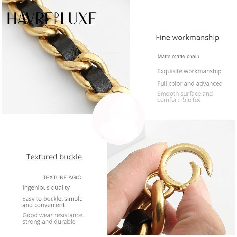 Bag Parts Accessories Bag Chain For Women's Bag 22s Thick Chain Cf Fat Fang Mini Underarm Bag Shoulder Replacenent Metal Chain Accessories Orders