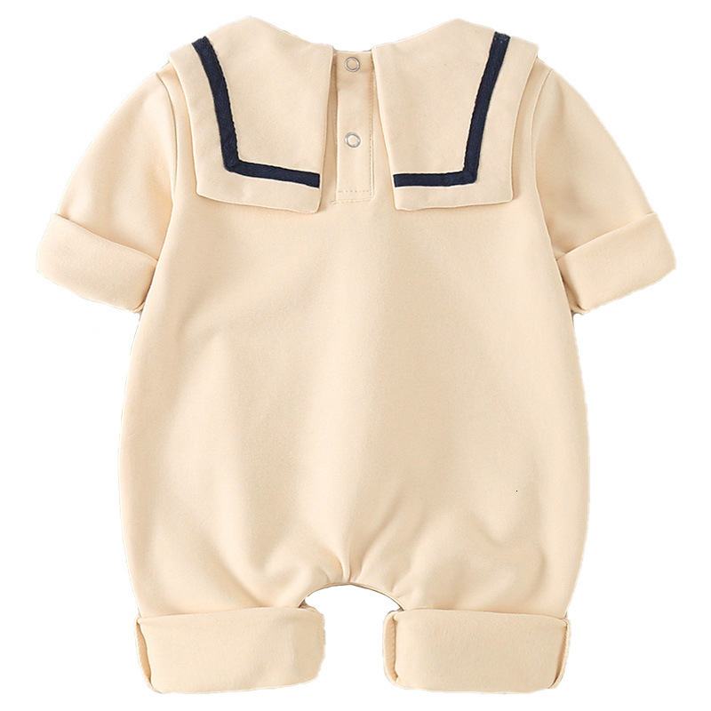 Rompers Solid Romper Knitted Ribbed Jumpsuit Warm Spring Autumn Baby Clothes born Infant Baby Boy Girl Cotton Outfit Boy Fall Clothes 230311