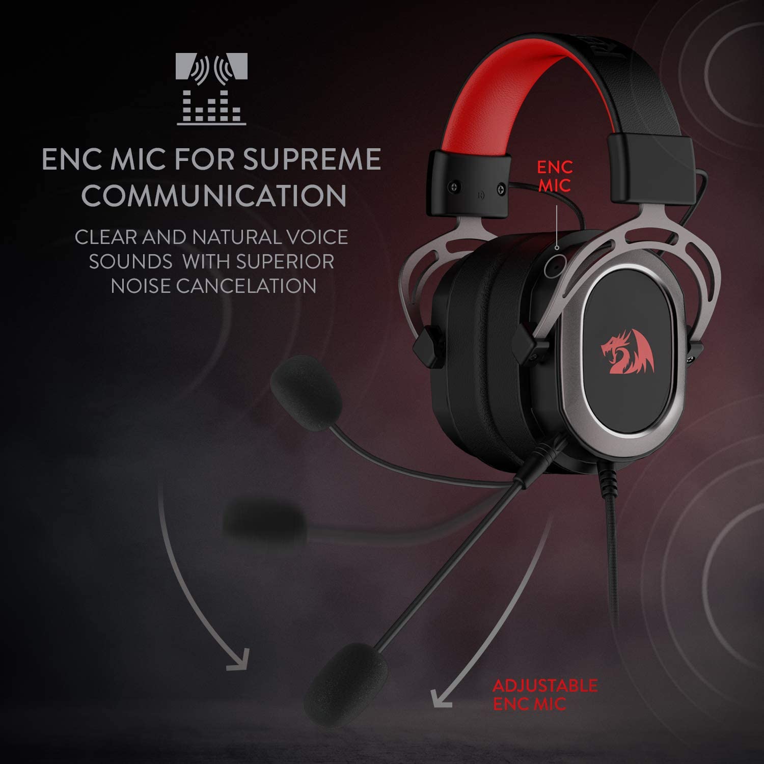 n H710 Helios USB Wired Gaming Headset - 7.1 Surround Sound - Memory Foam Ear Pads - 50MM Drivers - Detachable Microphone