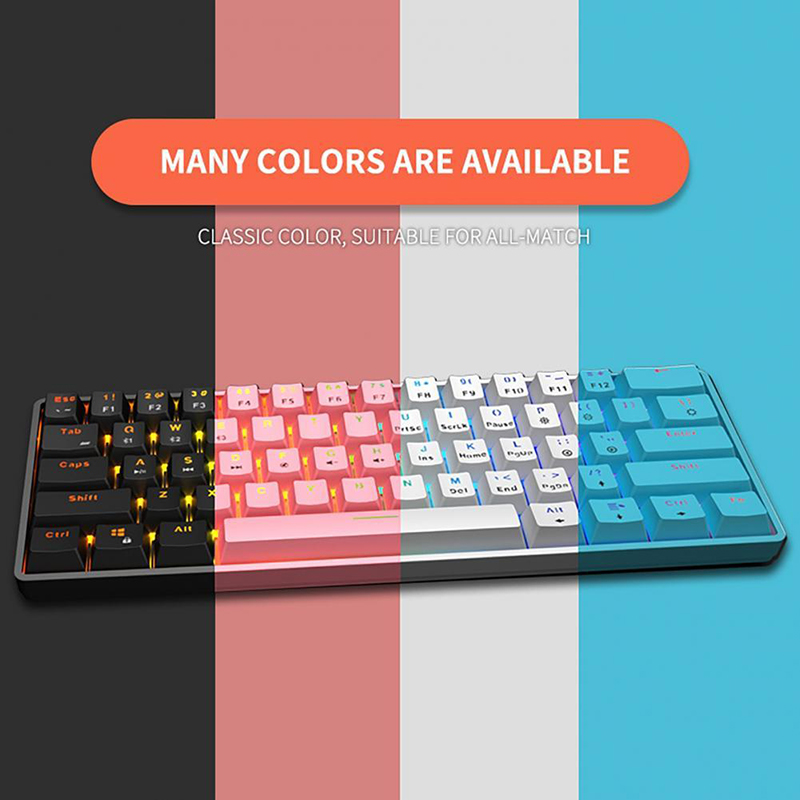 K28 Double Model Mini Gaming Mechanical Keyboard 61 Keys RGB Hot Swap Type-C Wired BT5.0 Wireles Keyboards For Laptop PC Tablet