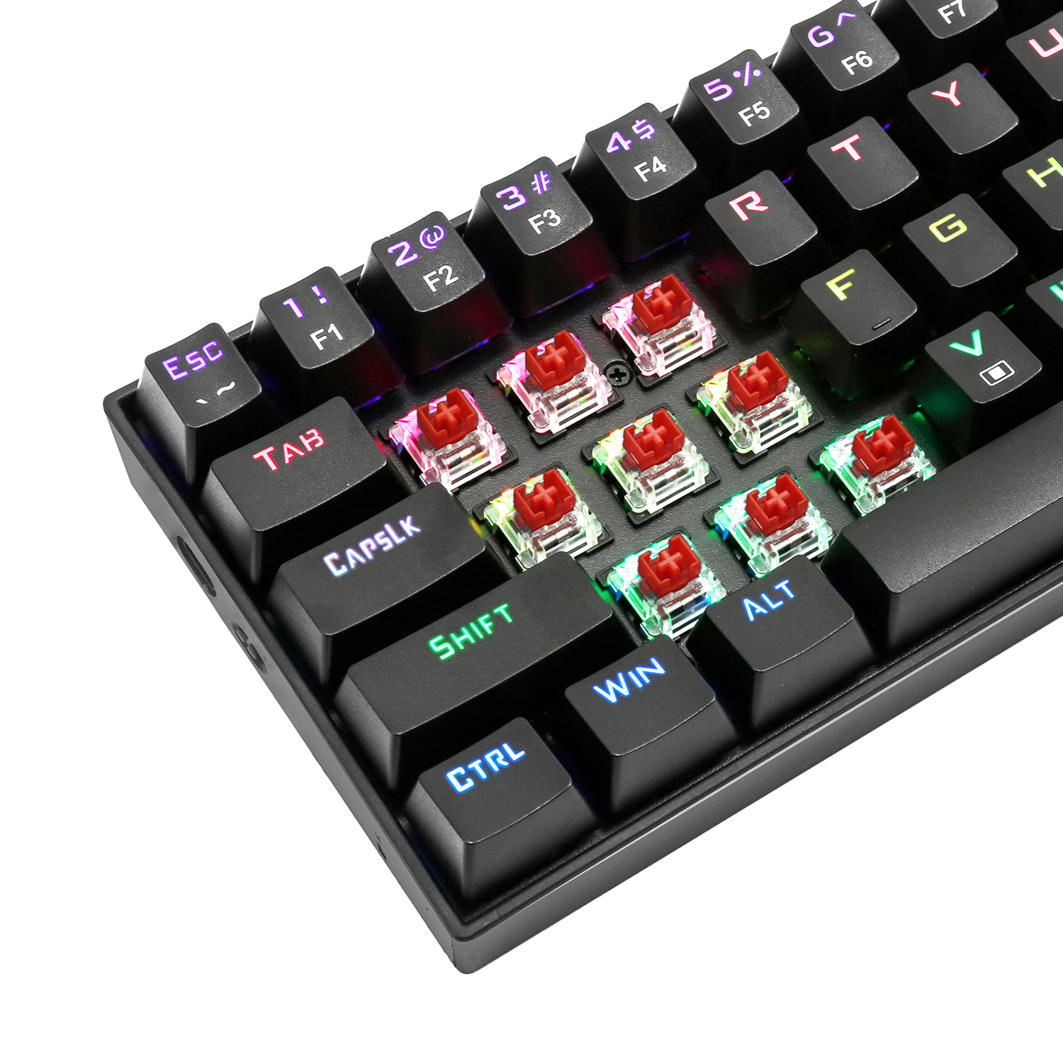 n K599 Wireless Mechanical Gaming Keyboard 60% Compact Tenkeyless RGB Backlit Computer Keyboard Red Switches PC Gamers