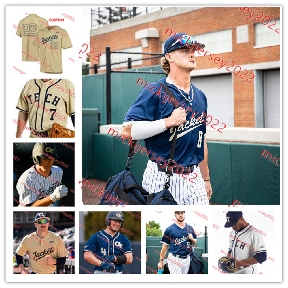 College Baseball Wears Custom Stitched Georgia Tech Yellow Jackets Baseball Jersey Aeden Finateri Sam Crawford Cody Carwile Camron Hill Josiah Siegel Georgia Tech, White pinstripe
College Baseball Wears Custom Stitched Georgia Tech Yellow Jackets Baseball Jersey Aeden Finateri Sam Crawford Cody Carwile Camron Hill Josiah Siegel Georgia Tech, White pinstripe