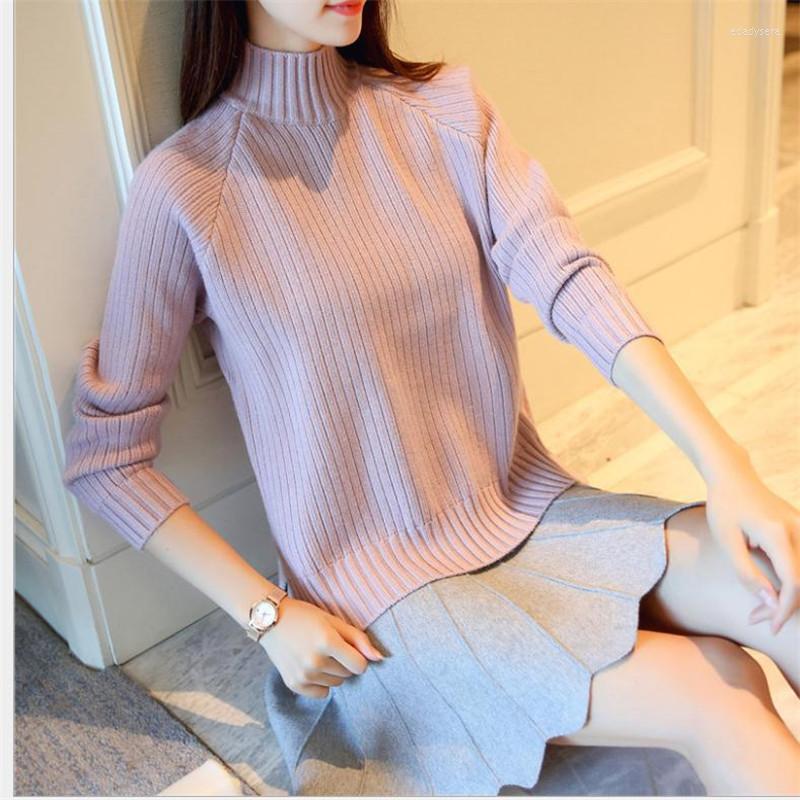 Womens Sweaters 2024Turtleneck Warm Winter Women Sweater And Pullovers Female Short Knitted Tops Jumper High Elastic KnitwearQ981