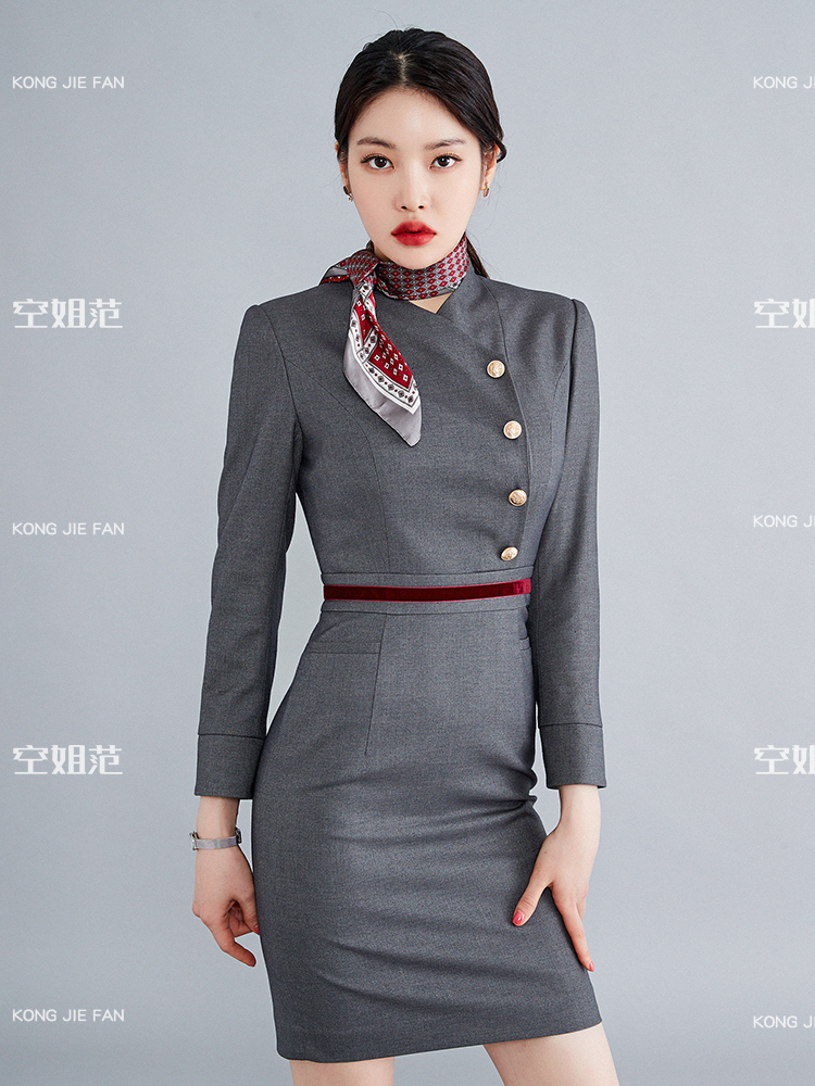 Air Stewardess Uniform Professional Dress Sales Department Front Desk Occupation Clothing Enterprise Customer Service Overalls