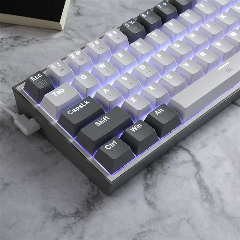 n K617 Fizz 60% Wired RGB Gaming Keyboard 61 Keys Compact Mechanical Keyboard Linear Red Switch for portable travel