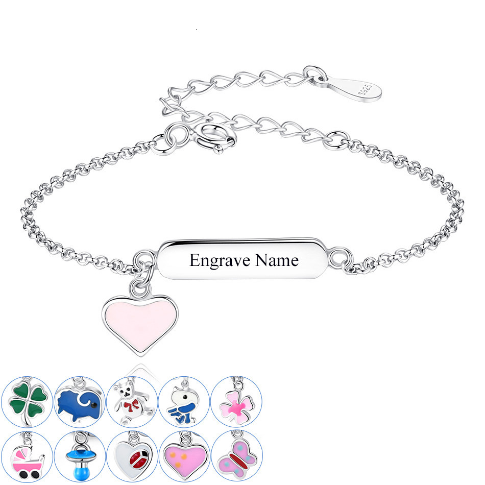 Jewelry ELESHE Personalized Name Bracelets for Children Custom Pink Enamel Heart Charm Bracelet Engrave 925 Sterling Silver Gift 230311, Ys1255
Jewelry ELESHE Personalized Name Bracelets for Children Custom Pink Enamel Heart Charm Bracelet Engrave 925 Sterling Silver Gift 230311, Ys1255
