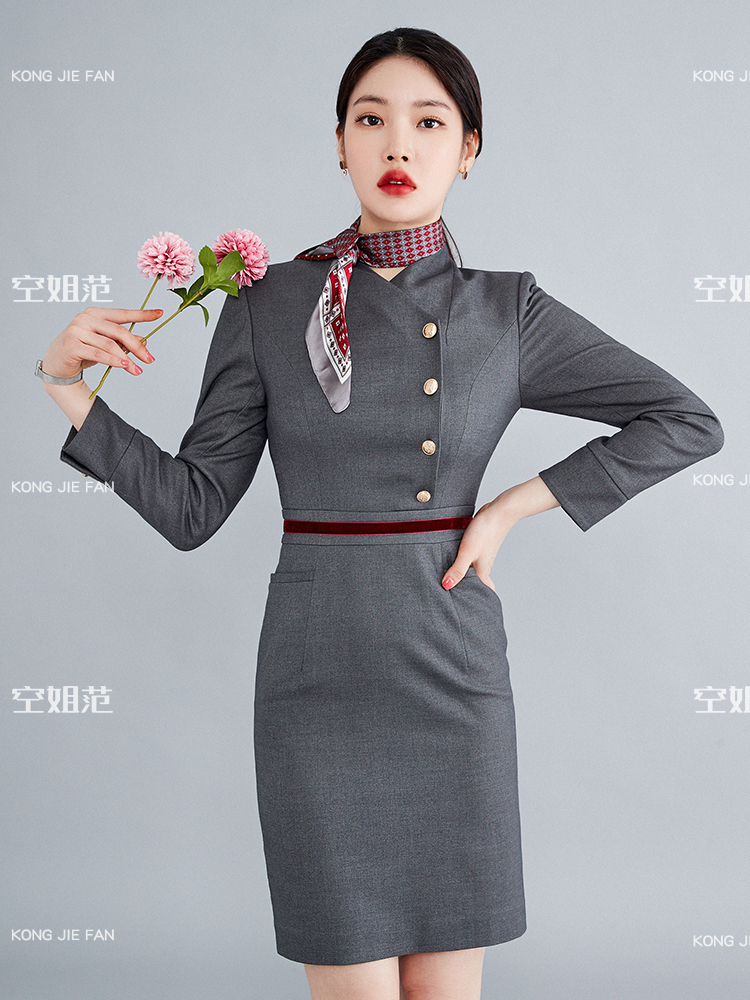 Air Stewardess Uniform Professional Dress Sales Department Front Desk Occupation Clothing Enterprise Customer Service Overalls