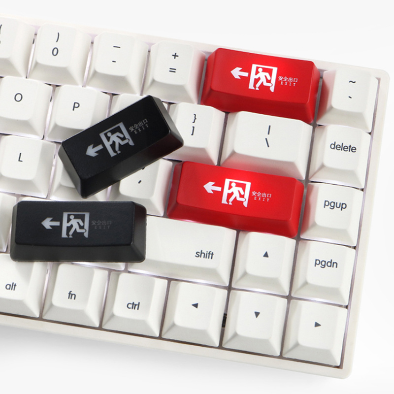 OEM Profile Personality KeyCaps Safe Exit Backspace Key Enter Key Light Transparent KeyCap for Mechanical Keyboard MX Switch