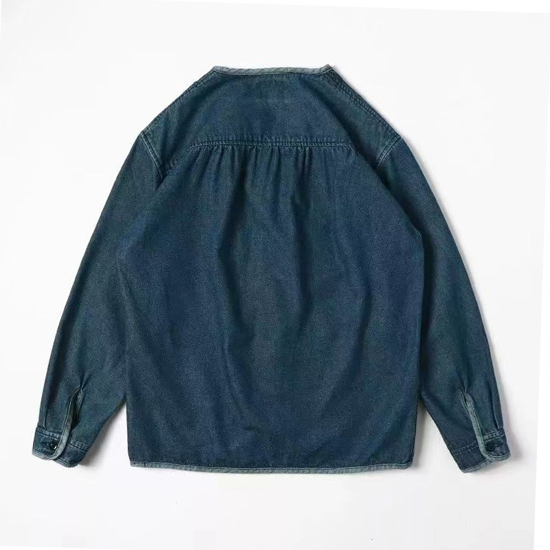 Men's Jackets Japan Style Amekaji V-Neck Single Breasted Men Denim Jacket Spring Mens Vintage Jean Jackets 230311