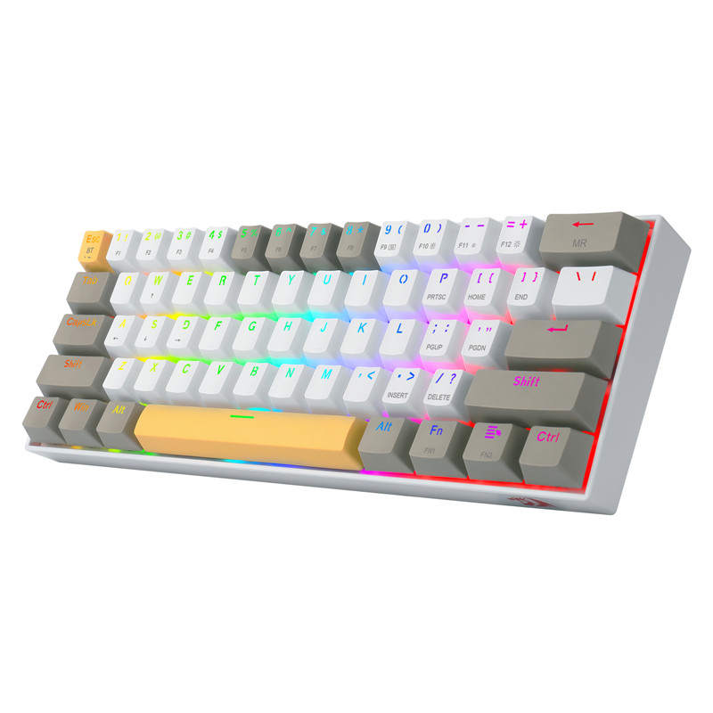n K530 Pro Wireless RGB Mechanical Keyboard Bluetooth/2.4Ghz/Wired 3-Mode 61 Keys Hot-Swap Socket Tactile Brown Switch