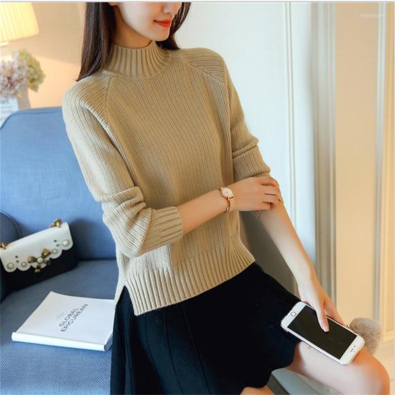 Womens Sweaters 2024Turtleneck Warm Winter Women Sweater And Pullovers Female Short Knitted Tops Jumper High Elastic KnitwearQ981