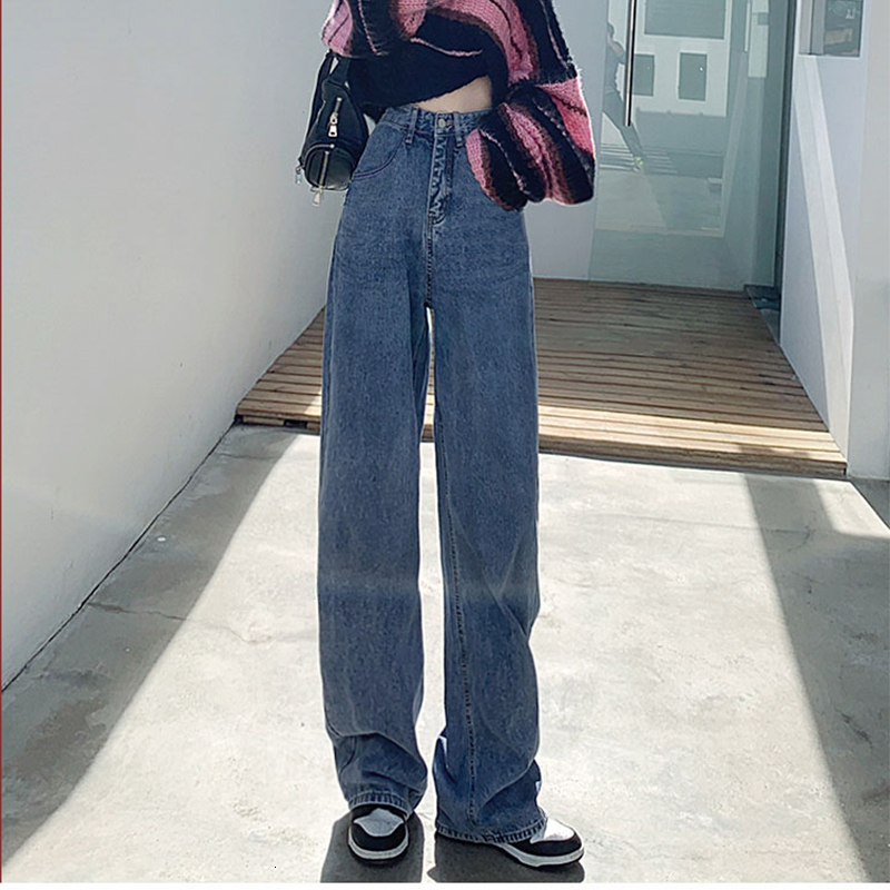 Women's Jeans Vintage Clothes Streetwear Denim Straight Leg Jeans Korean Fashion Women Woman High Waist Women's Pants Baggy Y2k Clothing 230