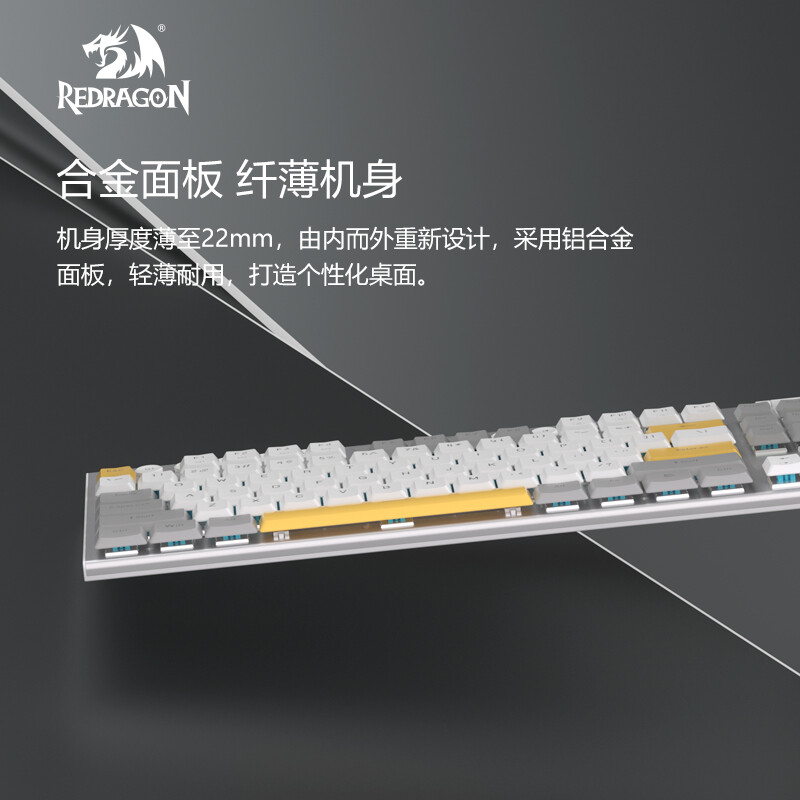 n Ultra Thin Wired Mechanical Keyboard Slim Compact 87 Keys RGB Gaming Keyboard w/Low Profile Linear Red Switches
