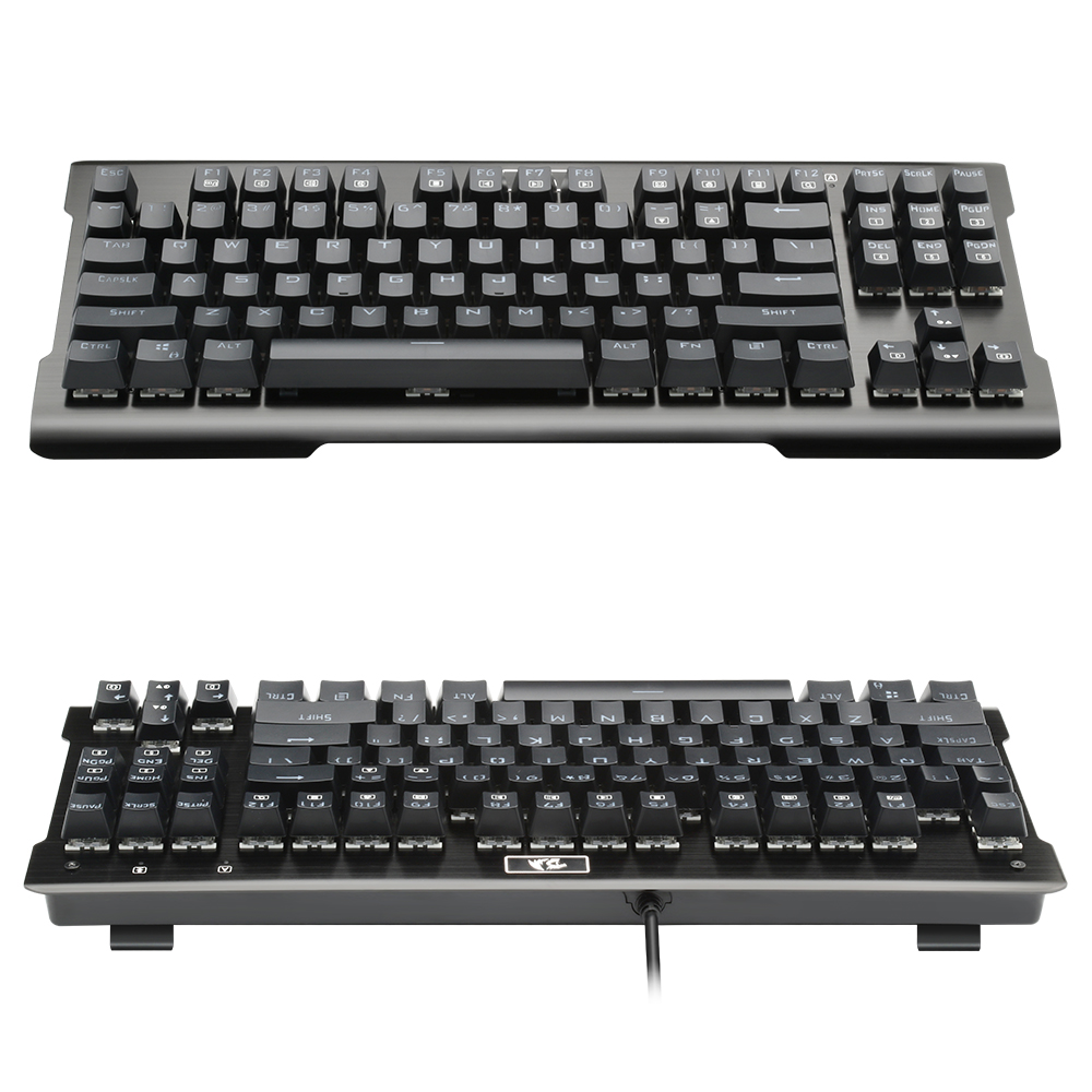 n K561 VISNU Mechanical Gaming Keyboard Anti-ghosting 87 Keys RGB Backlit Wired Compact Keyboard for Laptop PC Games