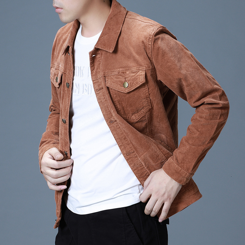 Men's Jackets Cotton corduroy jacket autumn winter men's bomber jacket classic coat fashion casual slim fit retro hip hop four-color 230311
