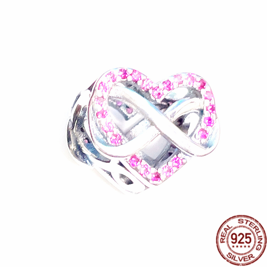 925 Sterling Silver Glittering Crown And Quadrilateral Charm Beads Suitable For Bracelet DIY Fashion Jewelry Free Shipping