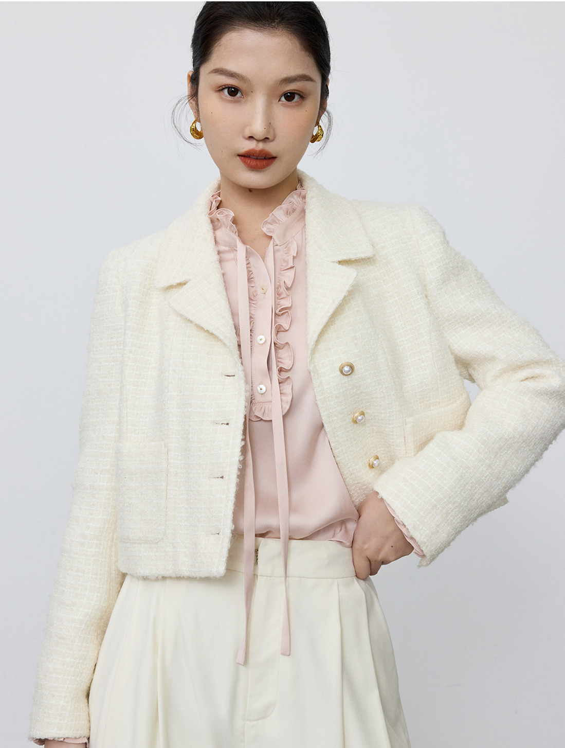 Women's Jacket's Top 2023 Spring Advanced Metal Botton Elegant Knitted Classic Lady Casual Women Coat 230310
