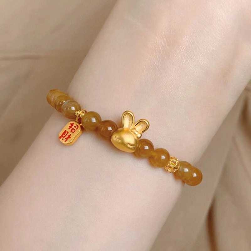 s Light Luxury Female Golden Rabbit Nafu Brand Sugar Hetian Jade Bracelet is a gift for girlfriend in the rabbit's year of life link A
s Light Luxury Female Golden Rabbit Nafu Brand Sugar Hetian Jade Bracelet is a gift for girlfriend in the rabbit's year of life link A