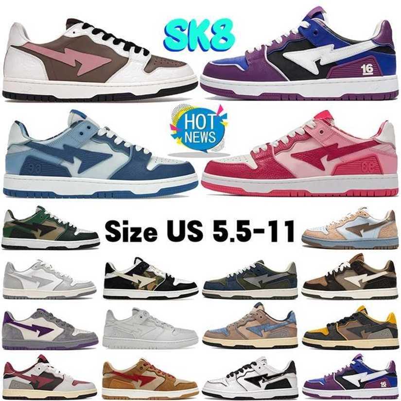 

Bathing Apes Men SK8 Casual Shoes Nigo White Silver 16th Anniversary ABC Camo Pink Blue Green Sneakers Designer Mens Womens Luxury Bapesta Sta low Leather Train XRT5, 12 vintage black yellow