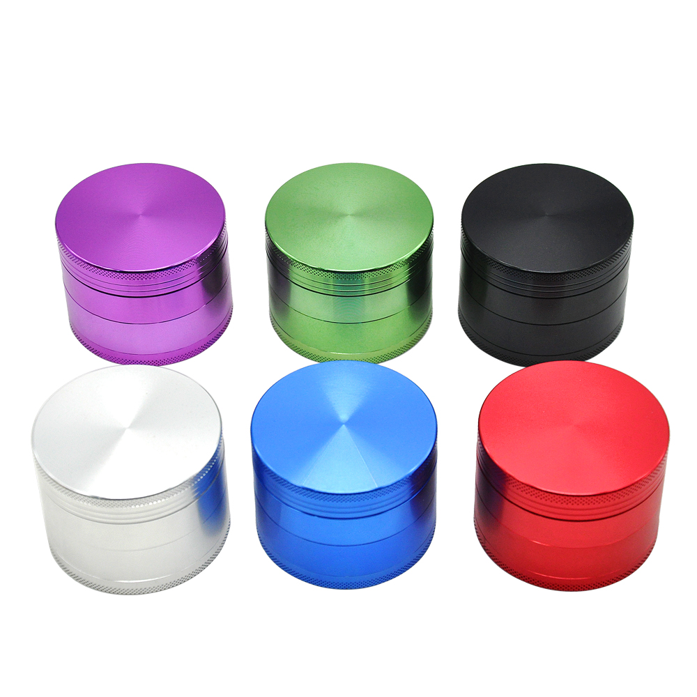 

63MM 4Layers Smoking Metal Herb Grinders Smoking Tobacco Crusher Aluminum Alloy CNC Diamond Teeth Fit Dry Herb Vivid Color OEM logo