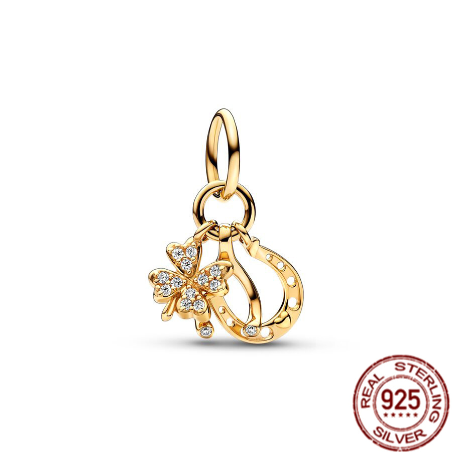 New Pure Silver Heart Angel Wings Suspension Charm Hanging Decoration Suitable For Bracelet DIY Fashion Jewelry Free Shipping