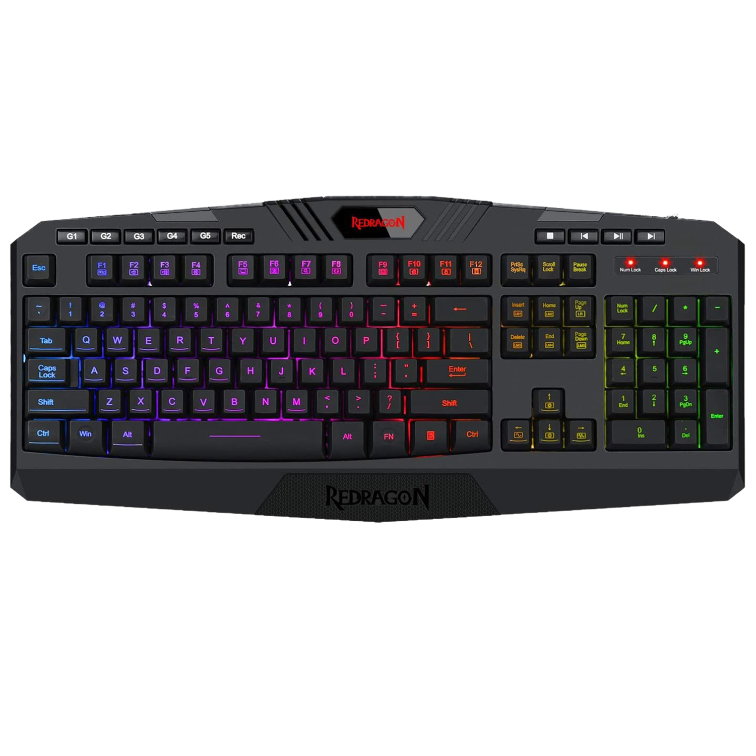 n K503 PC Gaming KeyboardRGB LED Backlit with Marco Keys Silent USB WiredKeyboard for Windows PC Games