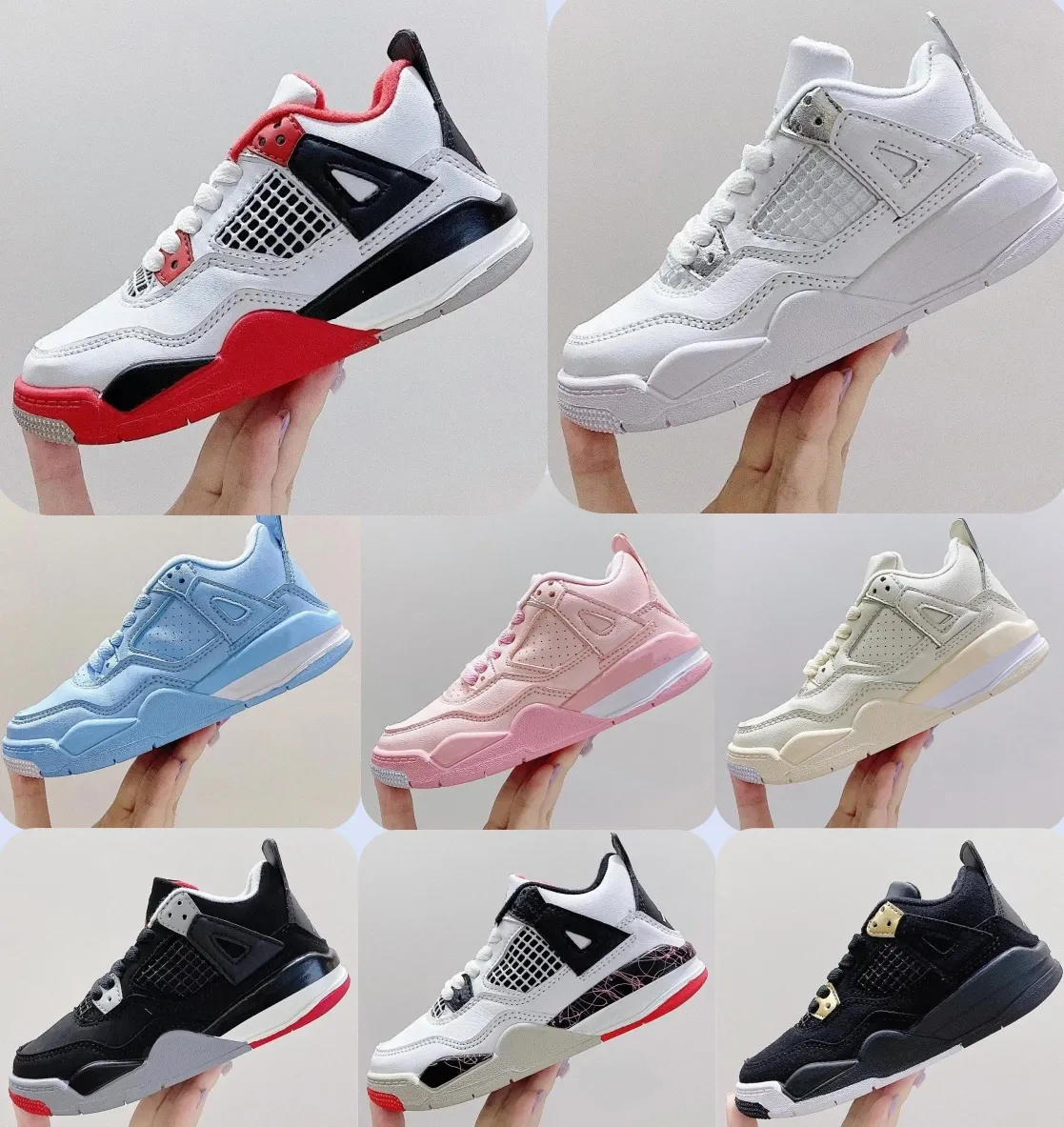Kids Shoes Basketball 4 Shoe Black Toddler TD 4s Youth Baby Boys Girls Red Cat Chicag University Blue military Pour infants Designer Sneaker
Kids Shoes Basketball 4 Shoe Black Toddler TD 4s Youth Baby Boys Girls Red Cat Chicag University Blue military Pour infants Designer Sneaker