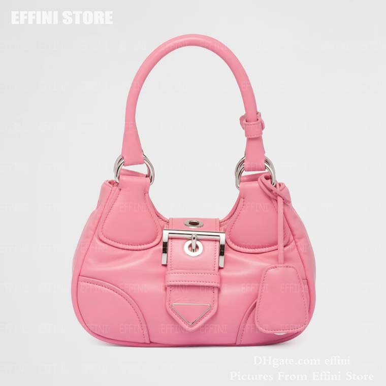 Designer Prado Moon Bag Luxury Padded Nappa Leather Hobo Shoulder Bag 2002 Women Light Padding Ton-sur-ton Triangle Stamped Tote Closure Crossbody Underarm Bags, Pink
Designer Prado Moon Bag Luxury Padded Nappa Leather Hobo Shoulder Bag 2002 Women Light Padding Ton-sur-ton Triangle Stamped Tote Closure Crossbody Underarm Bags, Pink