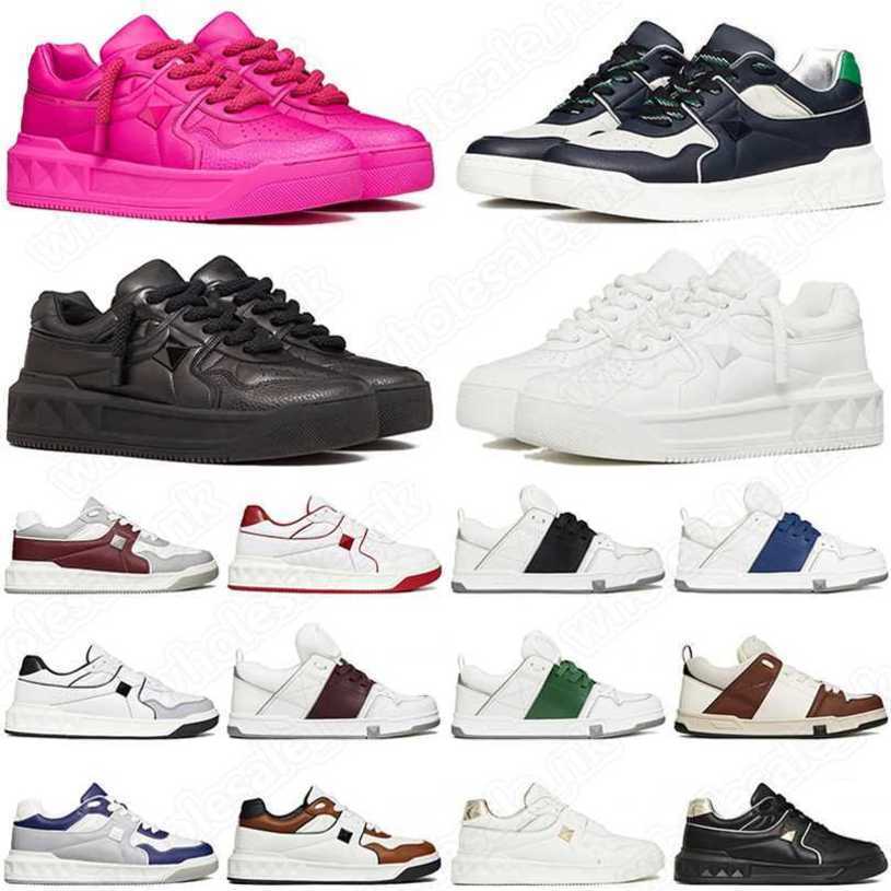 Top Quality Shoe AMORE ONE STUD Low Sneakers Valentinoity Open Skate Casual Shoes Men Women designer low-top calfskin luxury trainer dhgate sports trainers UDK5