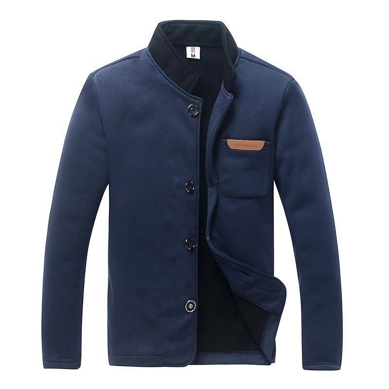 Men's Jackets Leather Label Casual Jacket Men's Cardigan Men's Simple Coat Fashion Stand Collar Slim Jacket 230311