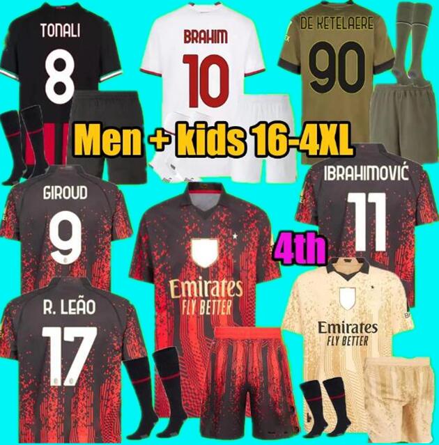 IBRAHIMOVIC 22 23 KOCHE soccer jerseys AC MILANS GIROUD DE KETELAERE R. LEAO TONALI THEO football shirt special fourth 4th men kids kit uniforms, 22-23 third
IBRAHIMOVIC 22 23 KOCHE soccer jerseys AC MILANS GIROUD DE KETELAERE R. LEAO TONALI THEO football shirt special fourth 4th men kids kit uniforms, 22-23 third