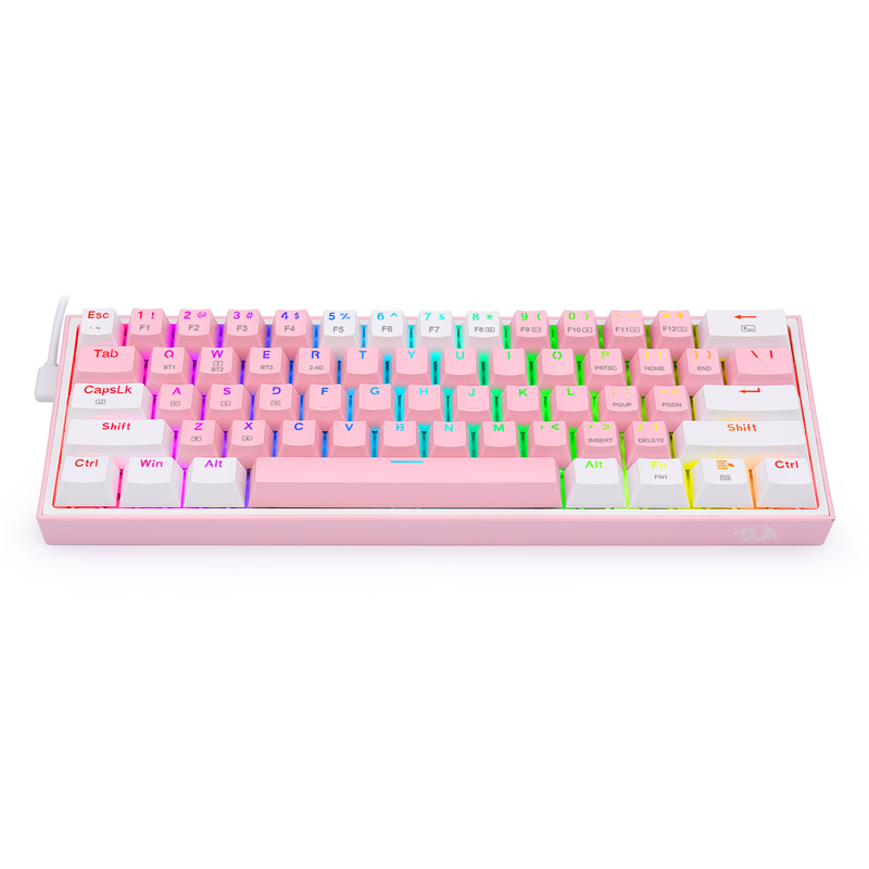 n 60% Wireless RGB Mechanical Keyboard 5.0 BT2.4 Ghz/Wired Three Modes 60% Bluetooth Keyboard Linear Red Switch for Gamer