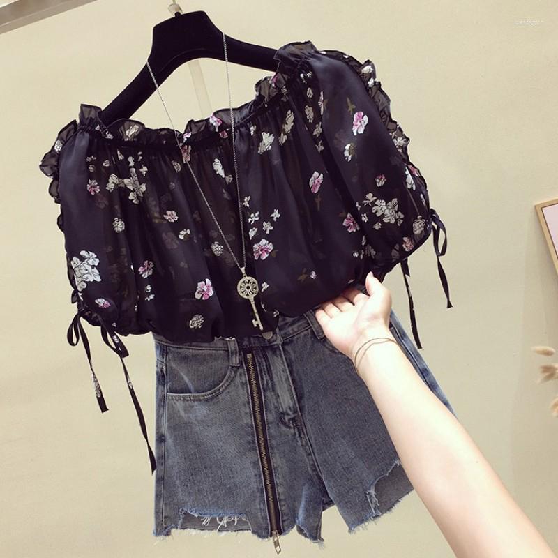 Women' Blouses 2023 Design Women Shirt Floral Printing Short-sleeve Fashion Chiffon For The Summer, White
Women' Blouses 2023 Design Women Shirt Floral Printing Short-sleeve Fashion Chiffon For The Summer, White
