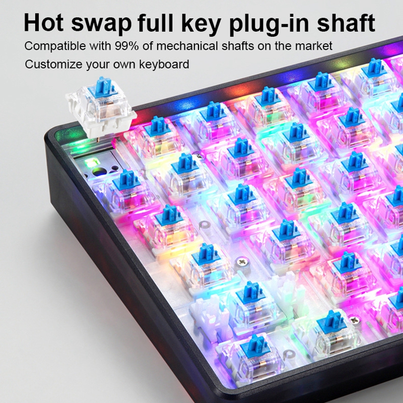 New 84PRO 84 Keys Hotswap Customized Mechanical Keyboard Bluetooth Wireless/2.4G/Wired RGB Gaming Keyboards PBT Pudding Keycaps