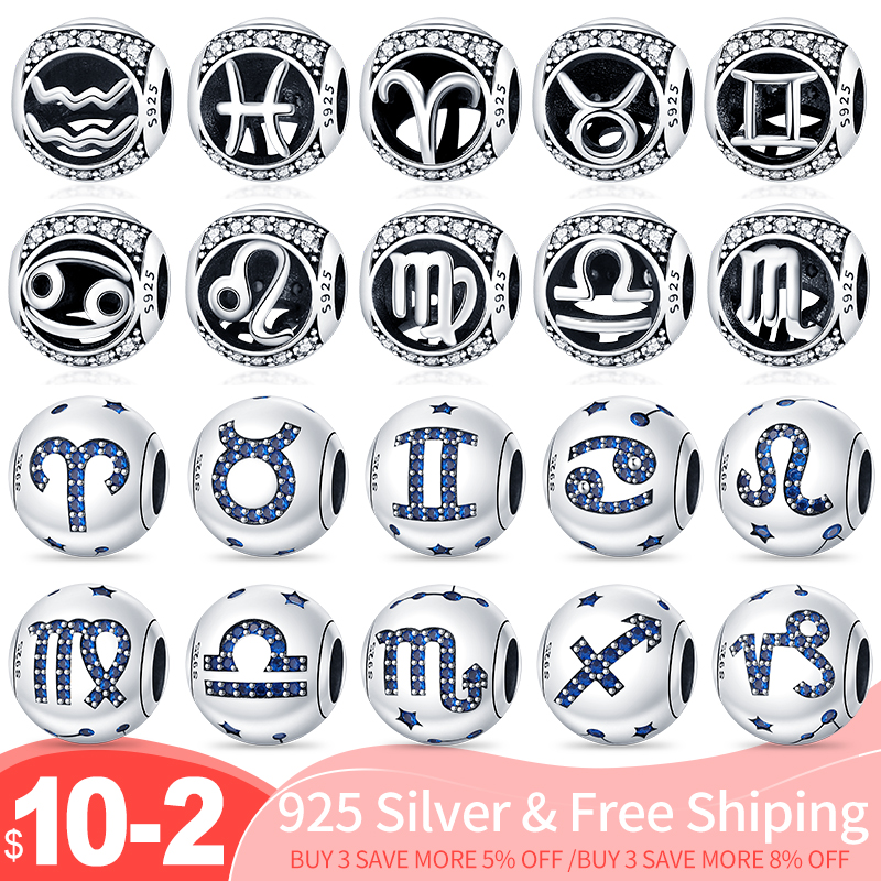 925 silver Fit Pandora Original charms DIY Pendant women Bracelets beads twelve constellation pattern bead
925 silver Fit Pandora Original charms DIY Pendant women Bracelets beads twelve constellation pattern bead
