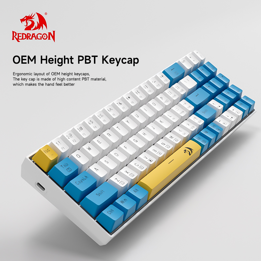 n k688 Gaming Mechanical Keyboard Blue Backlit 78 Keys Swith Anti-Dust Proof Switches Hot Swappable Ergonomic for PC Game