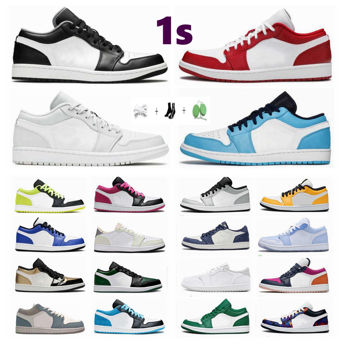 1s low basketball shoes Men women UNC University blue hyper royal court purple light smoky grey pine green shadow reverse bred sports women designer brand sneakers
1s low basketball shoes Men women UNC University blue hyper royal court purple light smoky grey pine green shadow reverse bred sports women designer brand sneakers