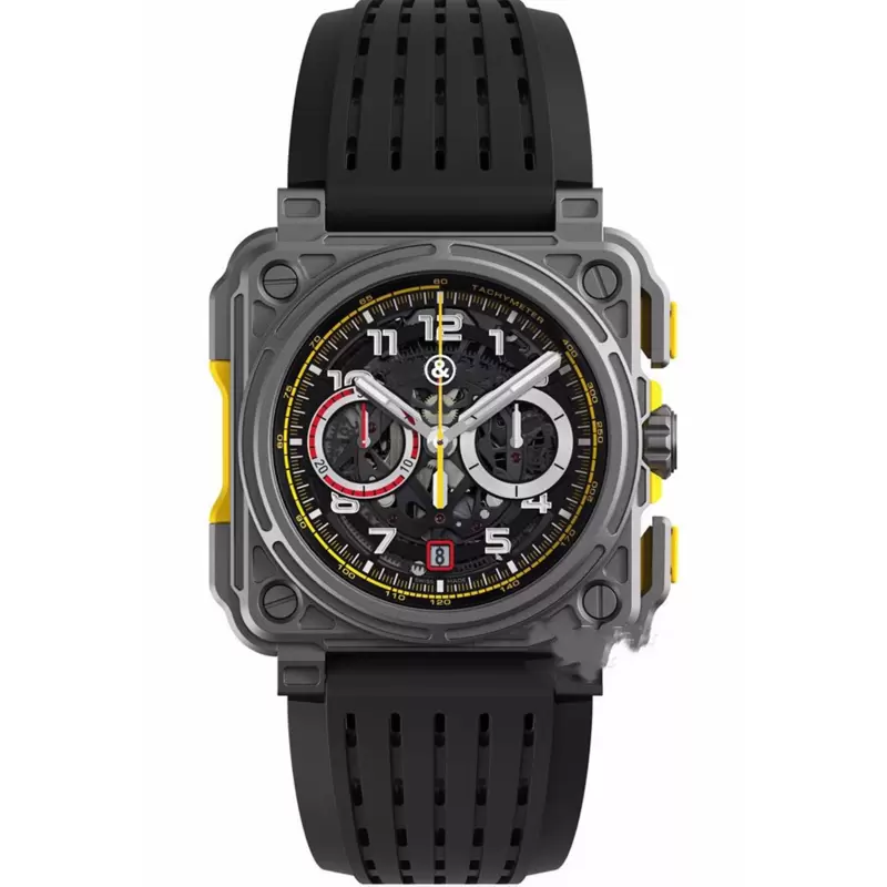 Wristwatches BR Model Sport Rubber Watchband Automatic Bell Luxury Multifunction Watch Business Stainless Steel Man Ross Wristwatch
Wristwatches BR Model Sport Rubber Watchband Automatic Bell Luxury Multifunction Watch Business Stainless Steel Man Ross Wristwatch