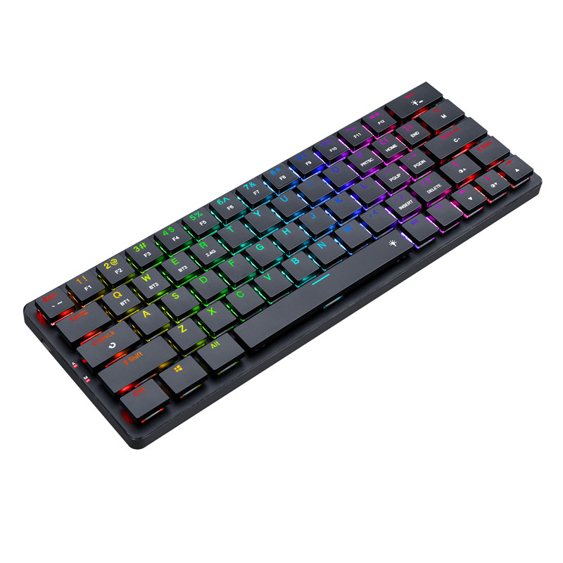 n K624 TKL Wireless RGB Mechanical Keyboard 5.0 BT/2.4 Ghz/Wired Three Modes Ultra-Thin Low Profile Bluetooth Keyboard