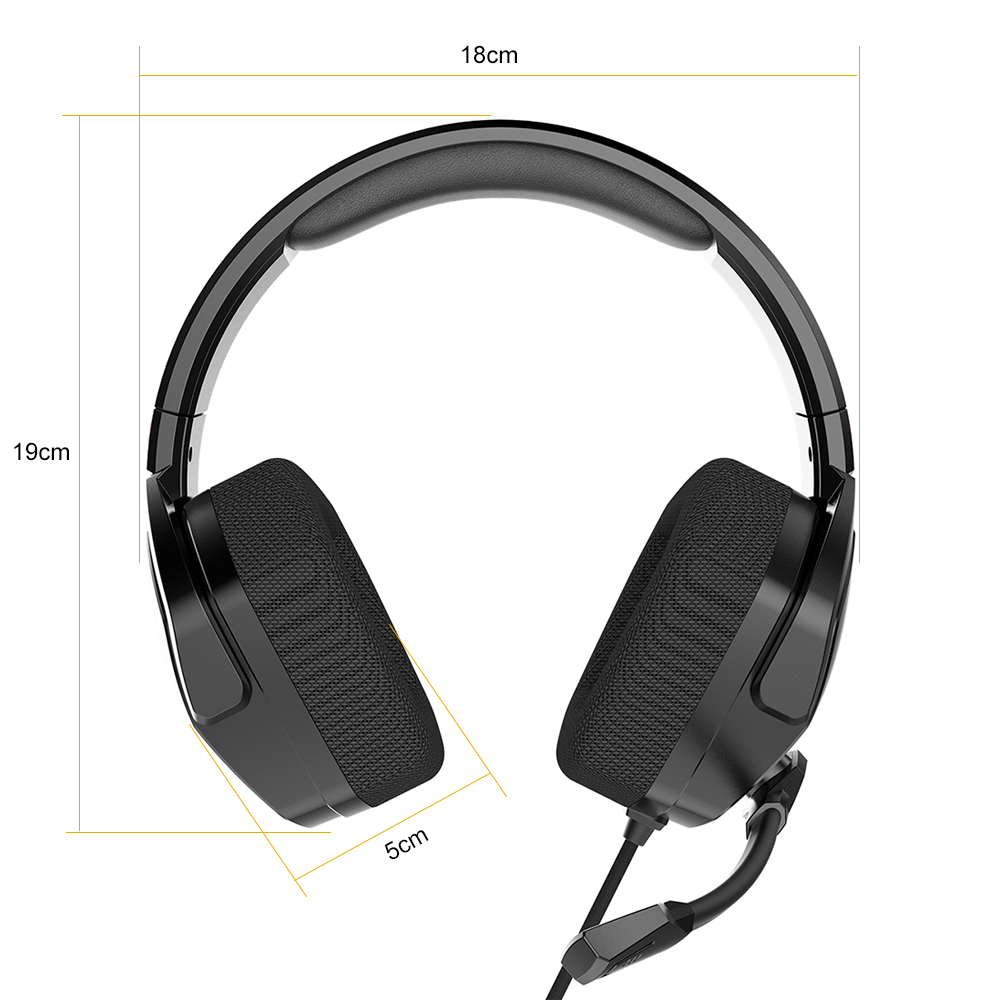 Wired Computer Headphone NUBWO 3.5mm Adjustable Over Ear Gaming Headset with Microphone Noise Reduction for PS4 Computer Laptop