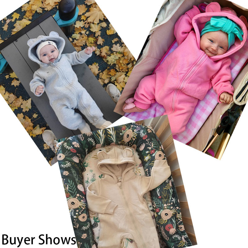 Rompers Custom Baby Bear Romper Clothes Spring Fleece Jumpsuit Cotton born Bodysuit Toddler Personalized LoOnesies For 0-24M 230311