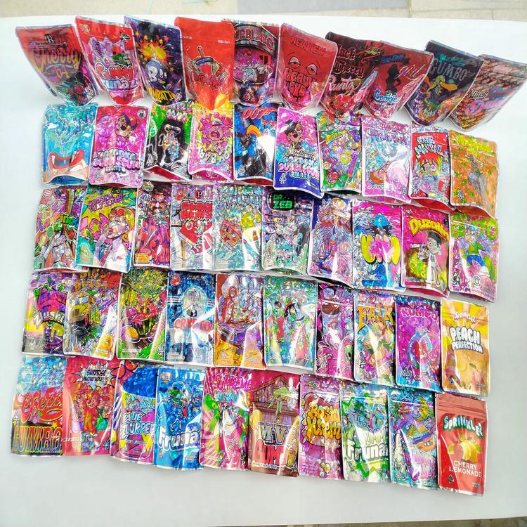 Packing Bags 100Design Hologram Mylar Cali Packs Resealable Smell Proof Clifford Sweet Potato Pie Tien Piss Gummy Cap Italian Ice Ed Ot845
Packing Bags 100Design Hologram Mylar Cali Packs Resealable Smell Proof Clifford Sweet Potato Pie Tien Piss Gummy Cap Italian Ice Ed Ot845
