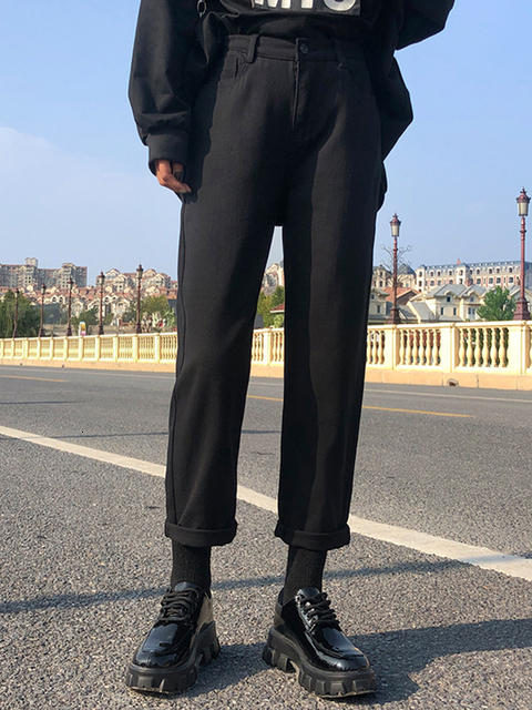 Women's Jeans Syiwidii 4 Color Mom Jeans Woman Elastic Waist High Wais Denim Pants Boyfriend Jeans for Women Washed Cotton Fashion 230311