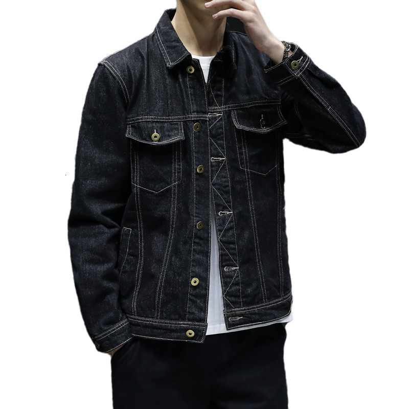 Men's Jackets Denim Jacket Men Black Jeans Jackets Coats Causal Streetwear Bomber Jacket Mens Turn Down Collar Outerwear Plus Size M-5Xl 230311